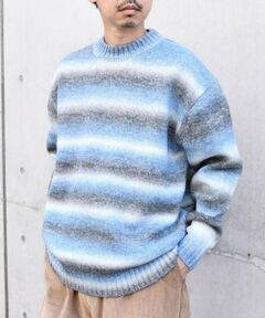 SHIPS / シップス ニット・セーター | SHIPS any: 〈手洗い可能〉ランダム グラデーション カラー クルーネック ニット◇