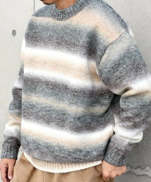 SHIPS / シップス ニット・セーター | SHIPS any: 〈手洗い可能〉ランダム グラデーション カラー クルーネック ニット◇ | 詳細3