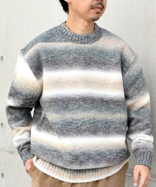 SHIPS / シップス ニット・セーター | SHIPS any: 〈手洗い可能〉ランダム グラデーション カラー クルーネック ニット◇ | 詳細4