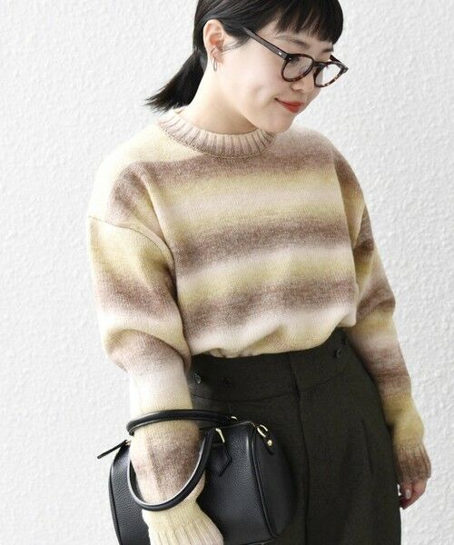 SHIPS / シップス ニット・セーター | SHIPS any: 〈手洗い可能〉ランダム グラデーション カラー クルーネック ニット◇ | 詳細8