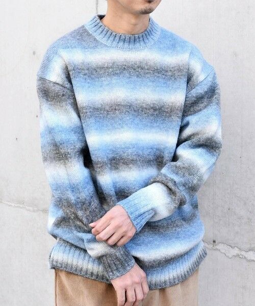 SHIPS / シップス ニット・セーター | SHIPS any: 〈手洗い可能〉ランダム グラデーション カラー クルーネック ニット◇ | 詳細27