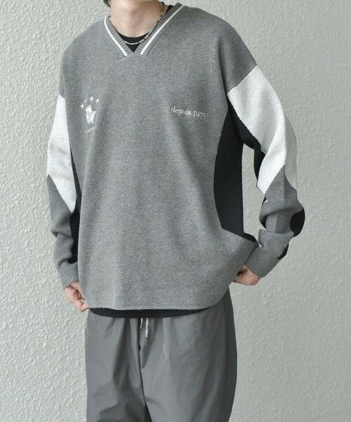 SHIPS / シップス ニット・セーター | SHIPS any: 〈手洗い可能〉ダブルジャガード ゲームシャツ ニット◇ | 詳細3