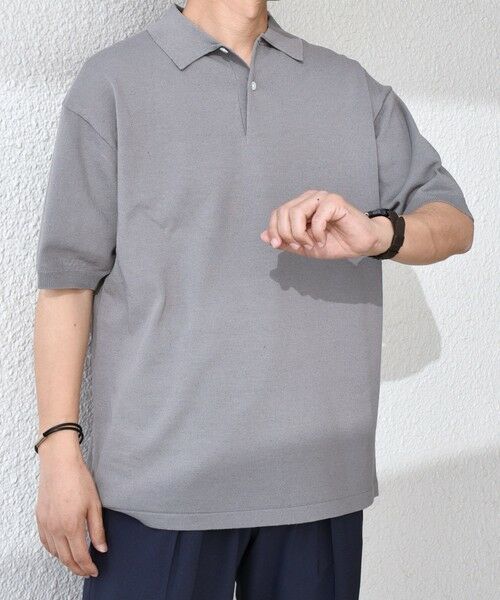 SHIPS / シップス ポロシャツ | SHIPS any:〈接触冷感〉ハイゲージ リネンミックス サマー ニット ポロシャツ 25SS◇ | 詳細3