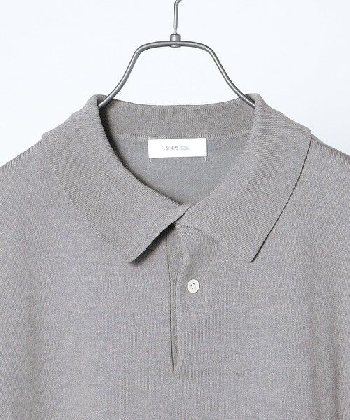 SHIPS / シップス ポロシャツ | SHIPS any:〈接触冷感〉ハイゲージ リネンミックス サマー ニット ポロシャツ 25SS◇ | 詳細7