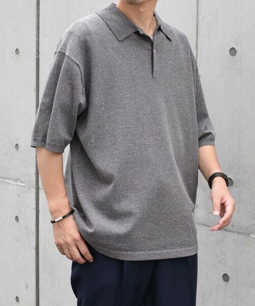 SHIPS / シップス ポロシャツ | SHIPS any:〈接触冷感〉ハイゲージ リネンミックス サマー ニット ポロシャツ 25SS◇ | 詳細16
