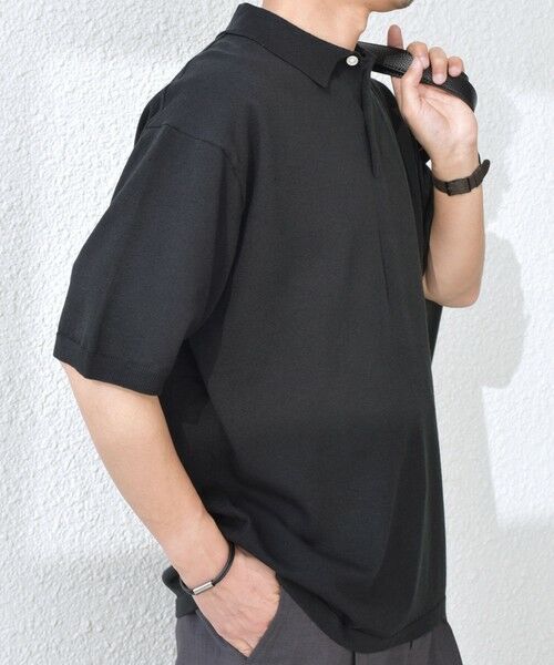 SHIPS / シップス ポロシャツ | SHIPS any:〈接触冷感〉ハイゲージ リネンミックス サマー ニット ポロシャツ 25SS◇ | 詳細30