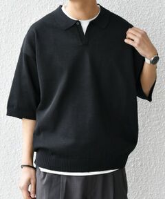 SHIPS / シップス ポロシャツ | SHIPS any:〈手洗い可能〉リネンミックス ハイゲージ ニット スキッパー ポロシャツ◇