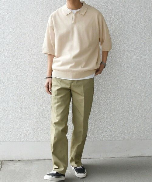 SHIPS / シップス ポロシャツ | SHIPS any:〈手洗い可能〉リネンミックス ハイゲージ ニット スキッパー ポロシャツ◇ | 詳細1