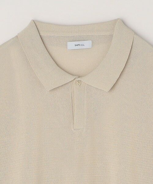 SHIPS / シップス ポロシャツ | SHIPS any:〈手洗い可能〉リネンミックス ハイゲージ ニット スキッパー ポロシャツ◆ | 詳細7