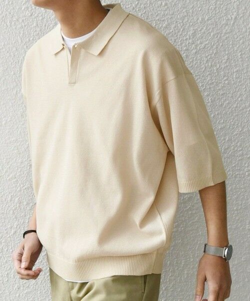 SHIPS / シップス ポロシャツ | SHIPS any:〈手洗い可能〉リネンミックス ハイゲージ ニット スキッパー ポロシャツ◇ | 詳細4