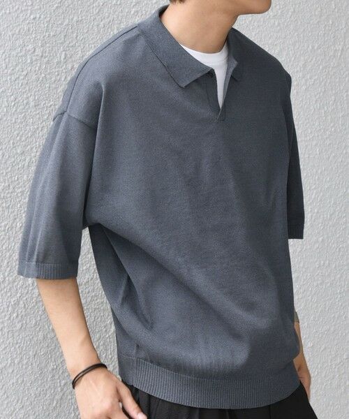 SHIPS / シップス ポロシャツ | SHIPS any:〈手洗い可能〉リネンミックス ハイゲージ ニット スキッパー ポロシャツ◇ | 詳細16