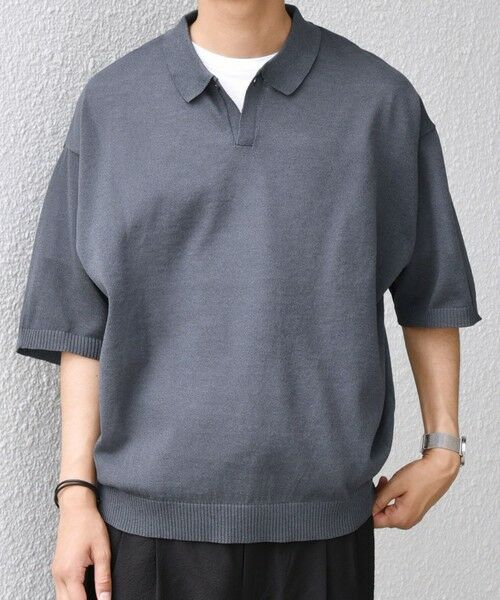 SHIPS / シップス ポロシャツ | SHIPS any:〈手洗い可能〉リネンミックス ハイゲージ ニット スキッパー ポロシャツ◇ | 詳細14