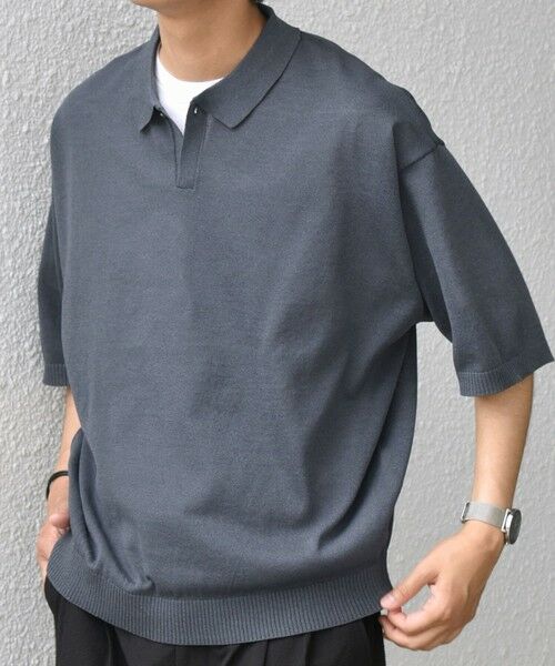 SHIPS / シップス ポロシャツ | SHIPS any:〈手洗い可能〉リネンミックス ハイゲージ ニット スキッパー ポロシャツ◇ | 詳細15