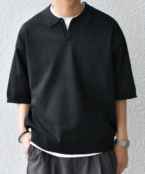 SHIPS / シップス ポロシャツ | SHIPS any:〈手洗い可能〉リネンミックス ハイゲージ ニット スキッパー ポロシャツ◇ | 詳細21