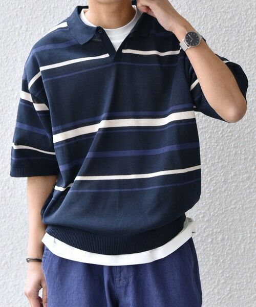 SHIPS / シップス ポロシャツ | SHIPS any:〈手洗い可能〉リネンミックス ハイゲージ ニット スキッパー ポロシャツ◇ | 詳細28