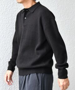 SHIPS / シップス ニット・セーター | SHIPS any:〈手洗い可能〉ハイゲージ ミラノリブ ブラッシュド リラックス ニット ポロ◇