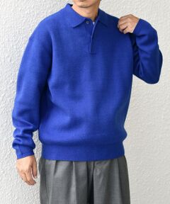 SHIPS / シップス ニット・セーター | SHIPS any:〈手洗い可能〉ハイゲージ ミラノリブ ブラッシュド リラックス ニット ポロ◇