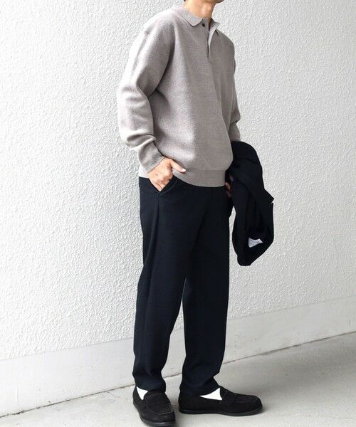 SHIPS / シップス ニット・セーター | SHIPS any:〈手洗い可能〉ハイゲージ ミラノリブ ブラッシュド リラックス ニット ポロ◇ | 詳細2