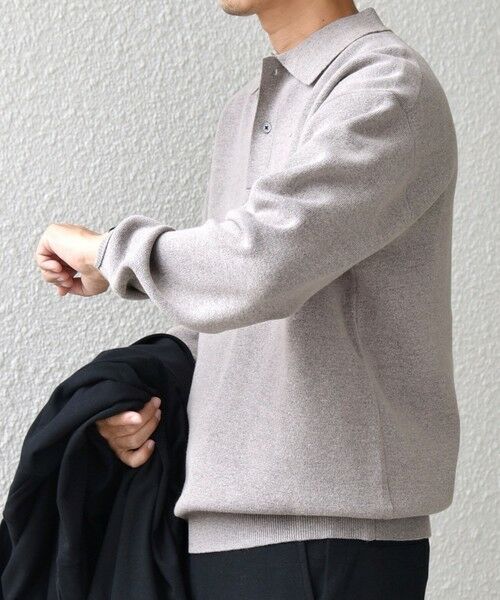 SHIPS / シップス ニット・セーター | SHIPS any:〈手洗い可能〉ハイゲージ ミラノリブ ブラッシュド リラックス ニット ポロ◇ | 詳細4