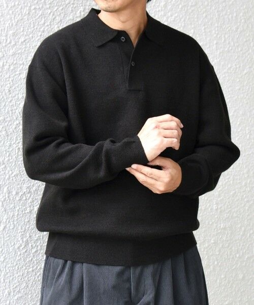 SHIPS / シップス ニット・セーター | SHIPS any:〈手洗い可能〉ハイゲージ ミラノリブ ブラッシュド リラックス ニット ポロ◇ | 詳細12