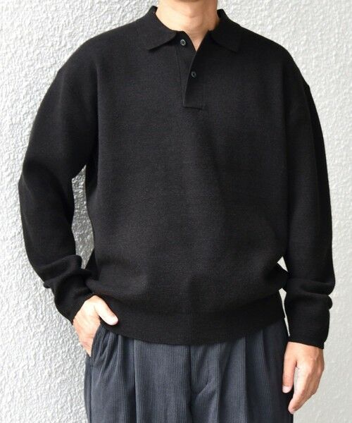 SHIPS / シップス ニット・セーター | SHIPS any:〈手洗い可能〉ハイゲージ ミラノリブ ブラッシュド リラックス ニット ポロ◇ | 詳細10