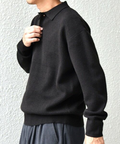 SHIPS / シップス ニット・セーター | SHIPS any:〈手洗い可能〉ハイゲージ ミラノリブ ブラッシュド リラックス ニット ポロ◇ | 詳細11