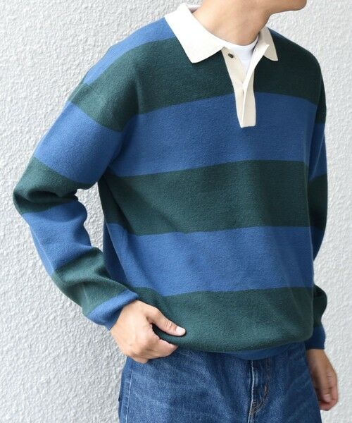 SHIPS / シップス ニット・セーター | SHIPS any:〈手洗い可能〉ハイゲージ ミラノリブ ブラッシュド リラックス ニット ポロ◇ | 詳細30