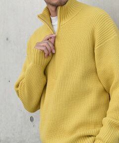 SHIPS / シップス ニット・セーター | SHIPS any:〈手洗い可能〉ハーフジップ 畦編み ドライバーズ ニット 25AW◇