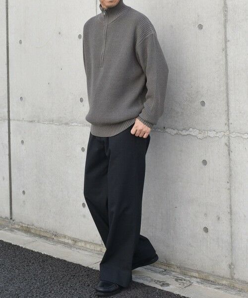 SHIPS / シップス ニット・セーター | SHIPS any:〈手洗い可能〉ハーフジップ 畦編み ドライバーズ ニット 25AW◇ | 詳細2