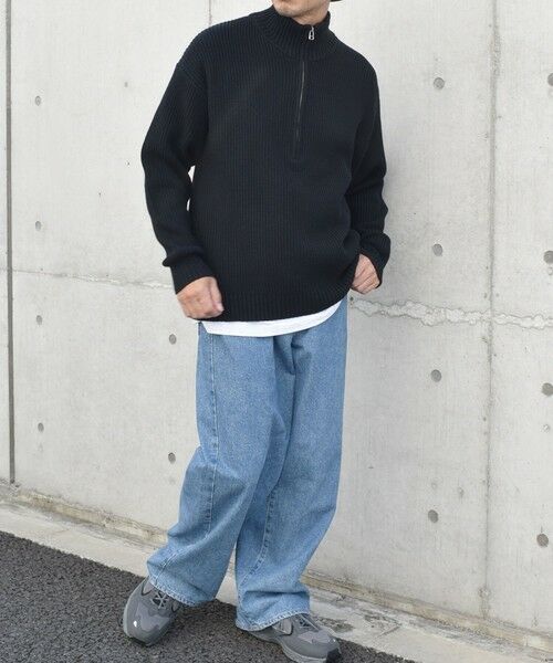 SHIPS / シップス ニット・セーター | SHIPS any:〈手洗い可能〉ハーフジップ 畦編み ドライバーズ ニット 25AW◇ | 詳細10