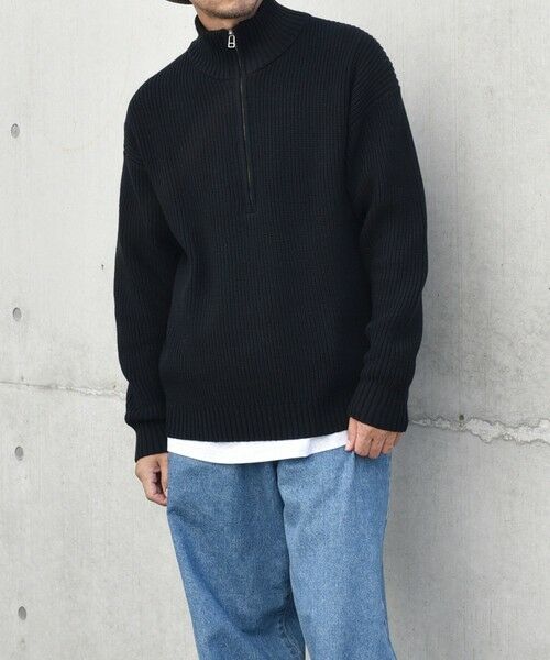 SHIPS / シップス ニット・セーター | SHIPS any:〈手洗い可能〉ハーフジップ 畦編み ドライバーズ ニット 25AW◇ | 詳細12