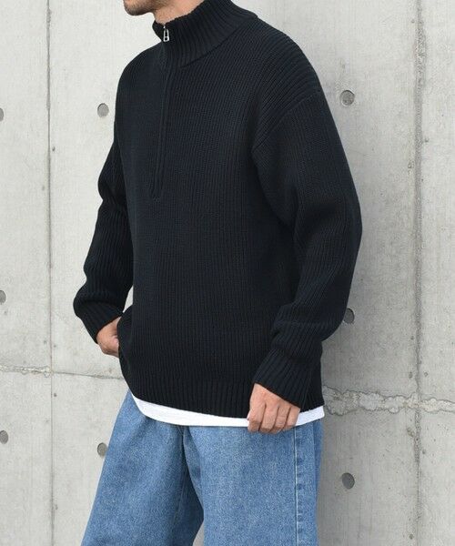 SHIPS / シップス ニット・セーター | SHIPS any:〈手洗い可能〉ハーフジップ 畦編み ドライバーズ ニット 25AW◇ | 詳細13