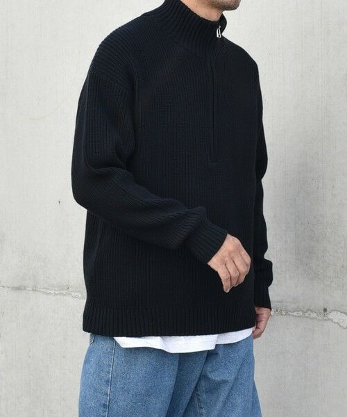 SHIPS / シップス ニット・セーター | SHIPS any:〈手洗い可能〉ハーフジップ 畦編み ドライバーズ ニット 25AW◇ | 詳細14
