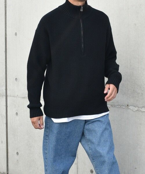 SHIPS / シップス ニット・セーター | SHIPS any:〈手洗い可能〉ハーフジップ 畦編み ドライバーズ ニット 25AW◇ | 詳細9