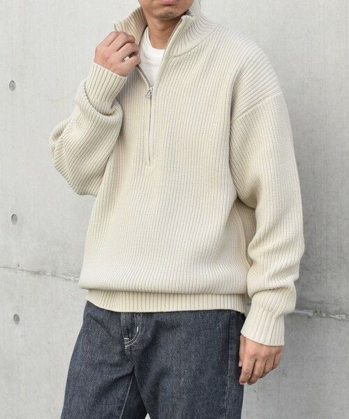 SHIPS / シップス ニット・セーター | SHIPS any:〈手洗い可能〉ハーフジップ 畦編み ドライバーズ ニット 25AW◇ | 詳細20