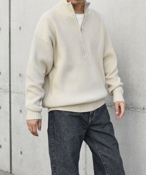 SHIPS / シップス ニット・セーター | SHIPS any:〈手洗い可能〉ハーフジップ 畦編み ドライバーズ ニット 25AW◇ | 詳細21
