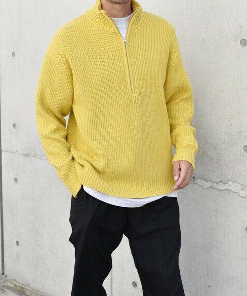 SHIPS / シップス ニット・セーター | SHIPS any:〈手洗い可能〉ハーフジップ 畦編み ドライバーズ ニット 25AW◇ | 詳細24