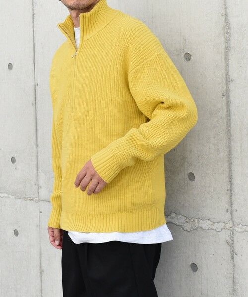 SHIPS / シップス ニット・セーター | SHIPS any:〈手洗い可能〉ハーフジップ 畦編み ドライバーズ ニット 25AW◇ | 詳細25