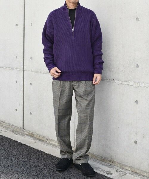 SHIPS / シップス ニット・セーター | SHIPS any:〈手洗い可能〉ハーフジップ 畦編み ドライバーズ ニット 25AW◇ | 詳細27