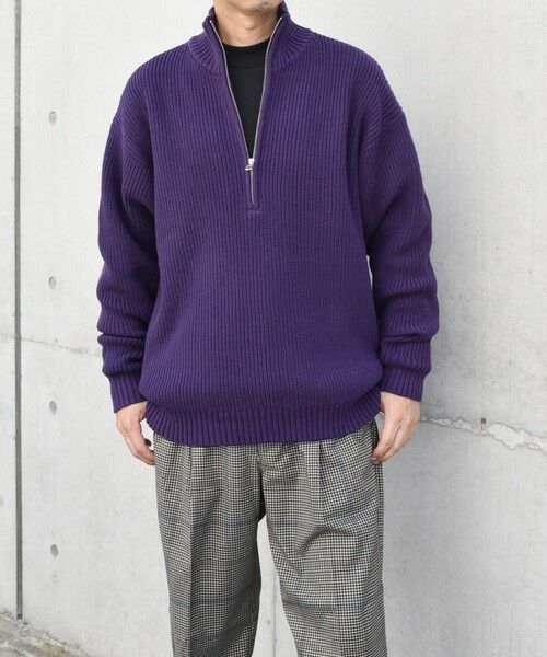 SHIPS / シップス ニット・セーター | SHIPS any:〈手洗い可能〉ハーフジップ 畦編み ドライバーズ ニット 25AW◇ | 詳細29