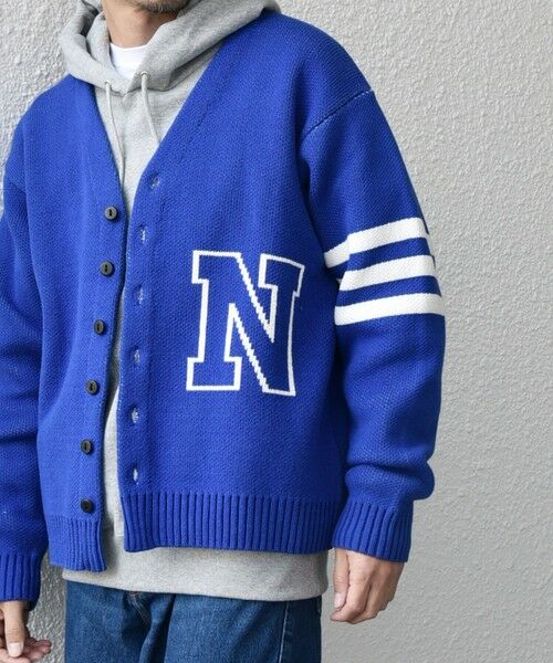 SHIPS / シップス カーディガン・ボレロ | 【SHIPS any別注】sports wear:〈手洗い可能〉レタード ニット カーディガン◇(ブルー)