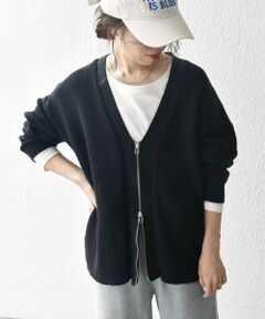 SHIPS / シップス カーディガン・ボレロ | SHIPS any:〈手洗い可能〉畦編み ドライバーズ Vネック ショート ジップ カーディガン◇