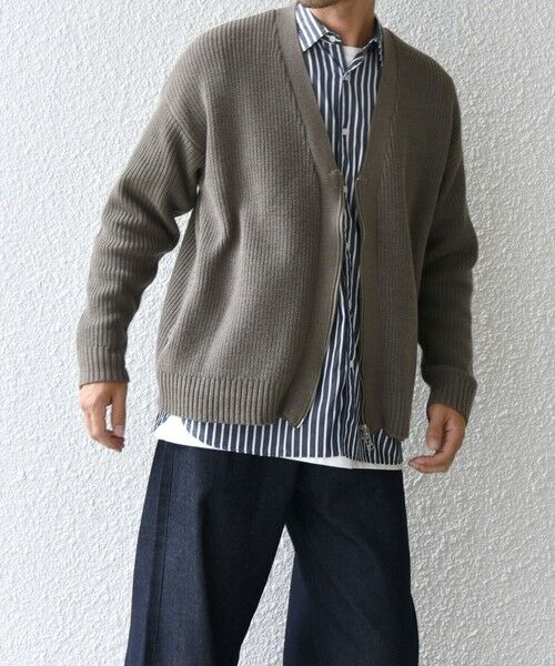 SHIPS / シップス カーディガン・ボレロ | SHIPS any:〈手洗い可能〉畦編み ドライバーズ Vネック ショート ジップ カーディガン◇ | 詳細5
