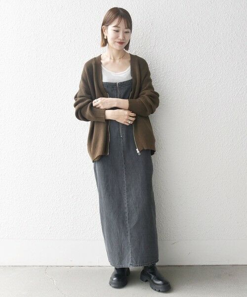 SHIPS / シップス カーディガン・ボレロ | SHIPS any:〈手洗い可能〉畦編み ドライバーズ Vネック ショート ジップ カーディガン◇ | 詳細29