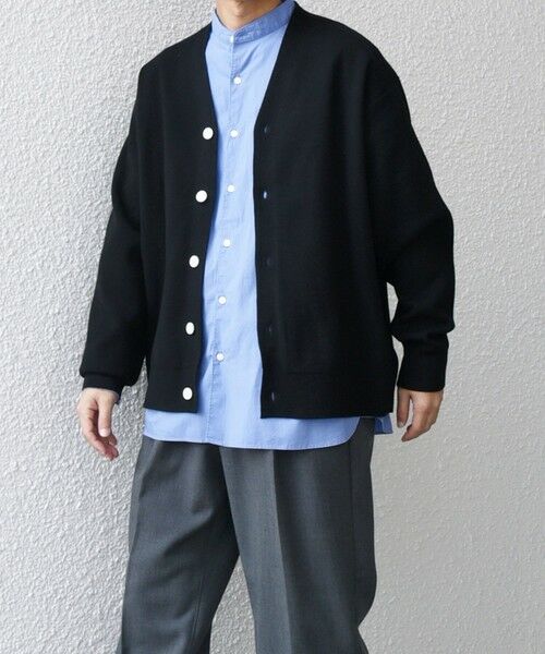 SHIPS / シップス カーディガン・ボレロ | SHIPS any: 〈手洗い可能〉 ハーフミラノリブ Vネック ニット カーディガン◇(ブラック)