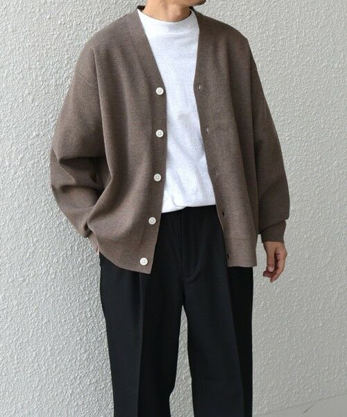 SHIPS / シップス カーディガン・ボレロ | SHIPS any: 〈手洗い可能〉 ハーフミラノリブ Vネック ニット カーディガン◇(キャメル)