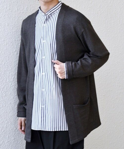 SHIPS / シップス カーディガン・ボレロ | SHIPS any:〈手洗い可能〉マシュマロ タッチ ニット ノーボタン カーディガン◇(ブラック)