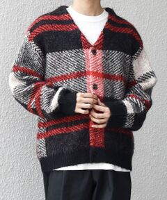 SHIPS / シップス カーディガン・ボレロ | SHIPS any:〈手洗い可能〉アルパカ ミックス シャギー チェック ニット カーディガン◇