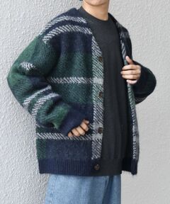 SHIPS / シップス カーディガン・ボレロ | SHIPS any:〈手洗い可能〉アルパカ ミックス シャギー チェック ニット カーディガン◇