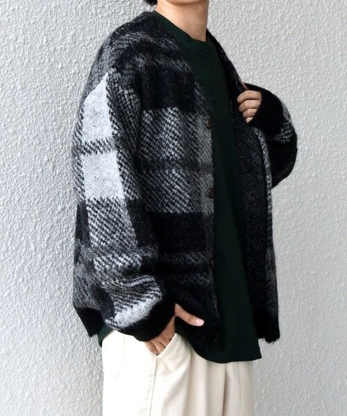 SHIPS / シップス カーディガン・ボレロ | SHIPS any:〈手洗い可能〉アルパカ ミックス シャギー チェック ニット カーディガン◇ | 詳細3